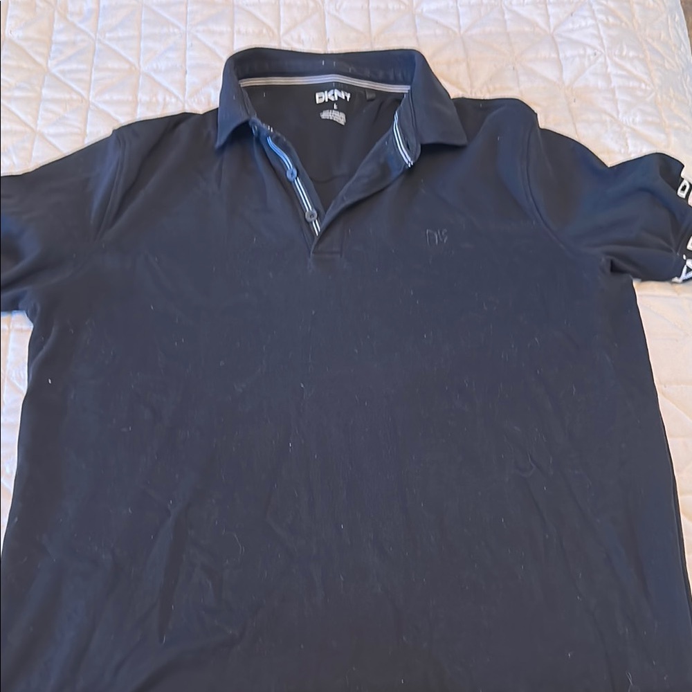 DKNY Blue Polo Shirt Classic Style